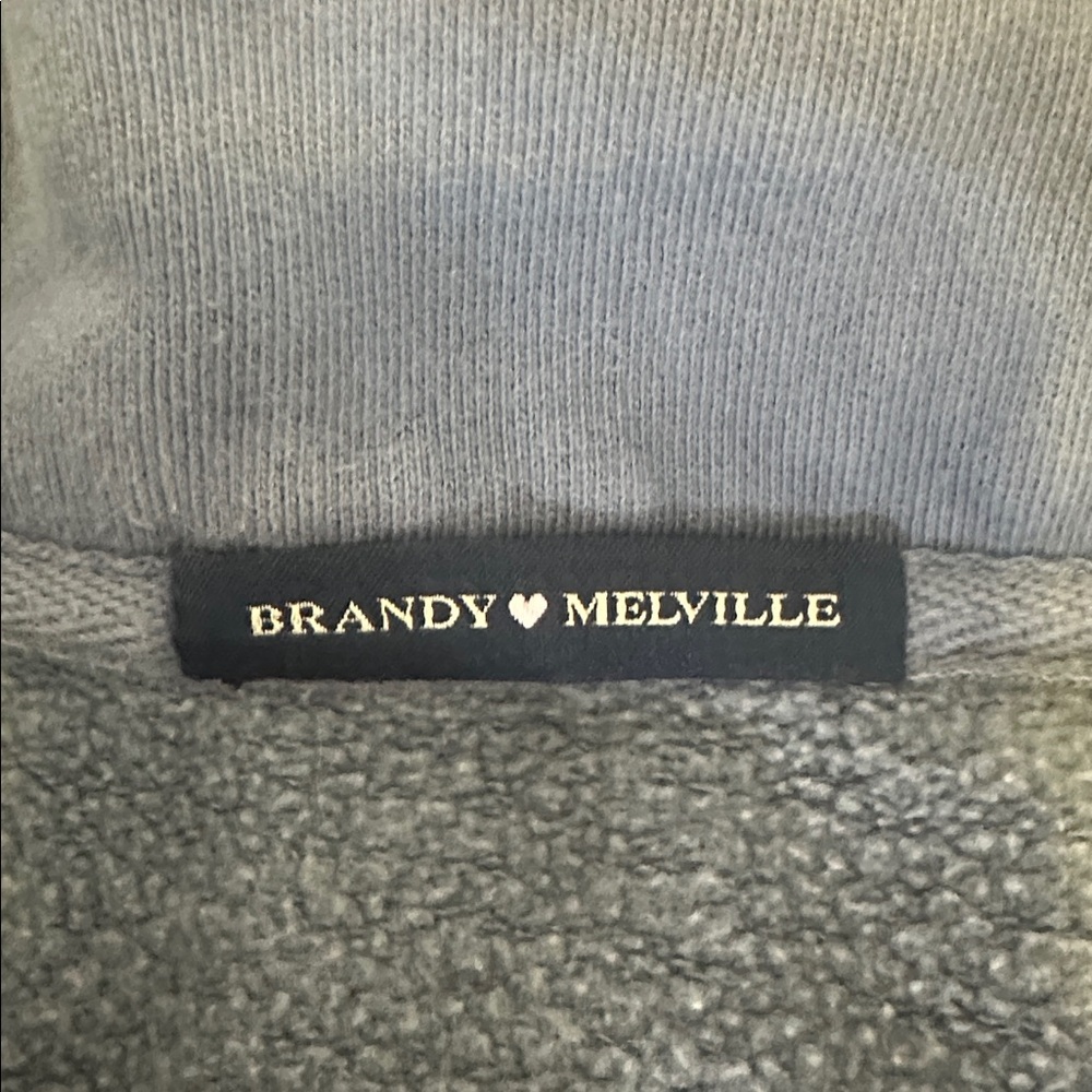 Brandy Melville Blue Zip-Up Sweater - Picture 2 of 4